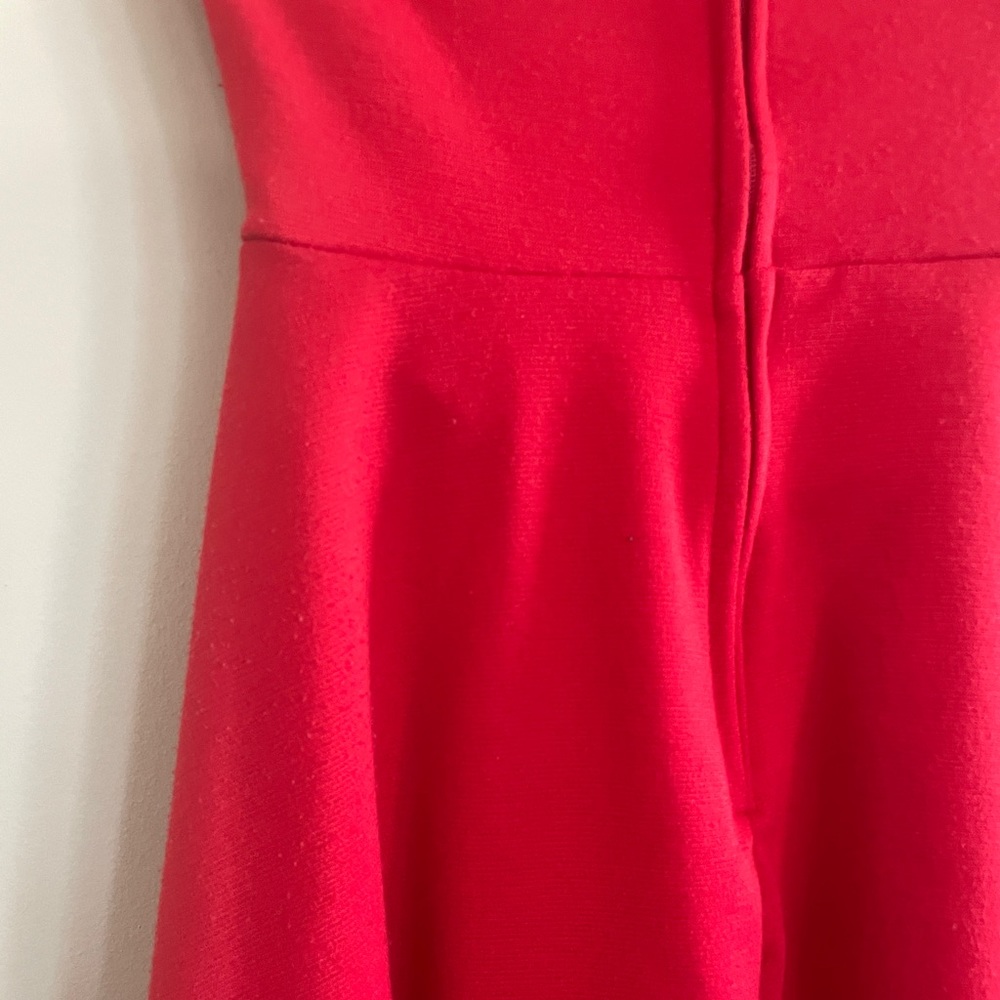 Red Deep V Dress - Picture 6 of 7